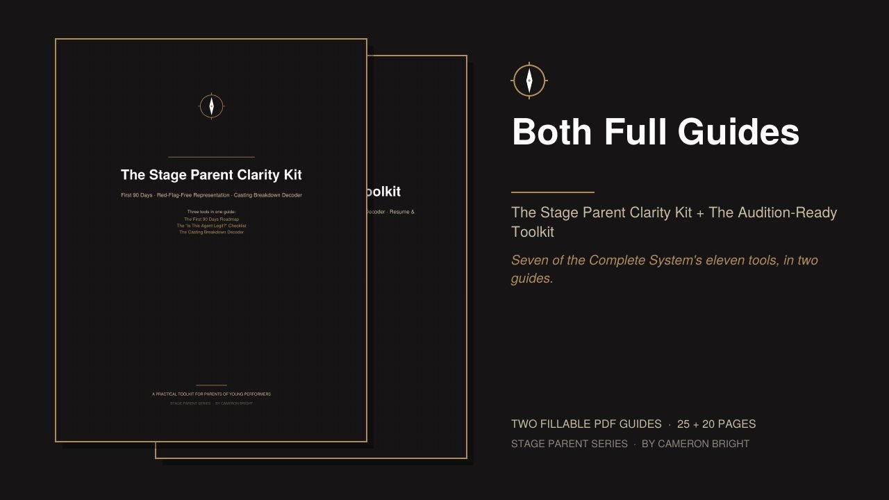 Cover of Both Full Guides: The Stage Parent Clarity Kit plus The Audition-Ready Toolkit